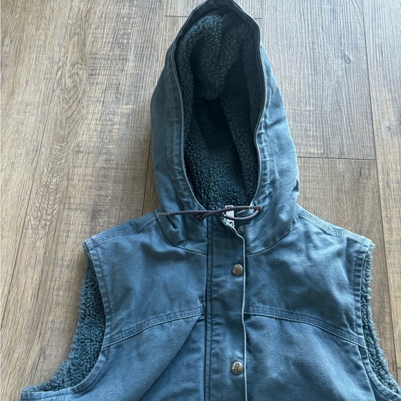 Carhartt teal Hooded Vest large - Picture 3 of 5